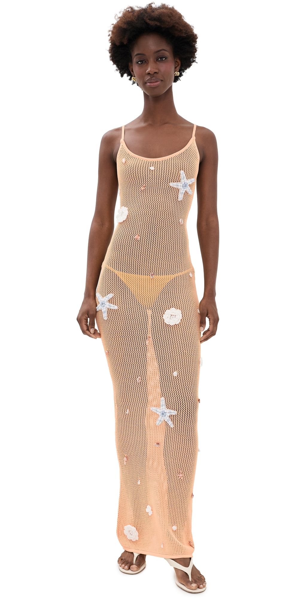 Dur Doux Sand Shell Maxi Dress Peach XL