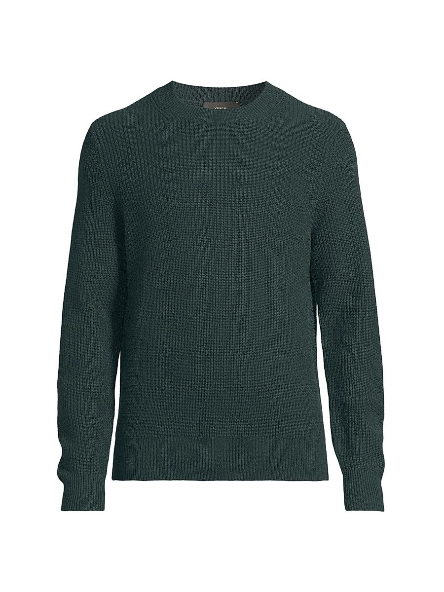 Men's Shaker Wool-Cashmere Crewneck Sweater - Country Racer - Size Small