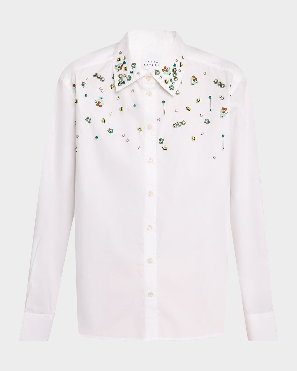 Margaux Embellished Button-Front Shirt