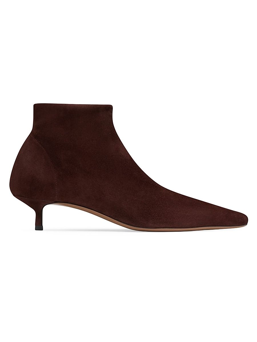 Women's Idra 40MM Suede Ankle Boots - Dark Chocolate - Size 11