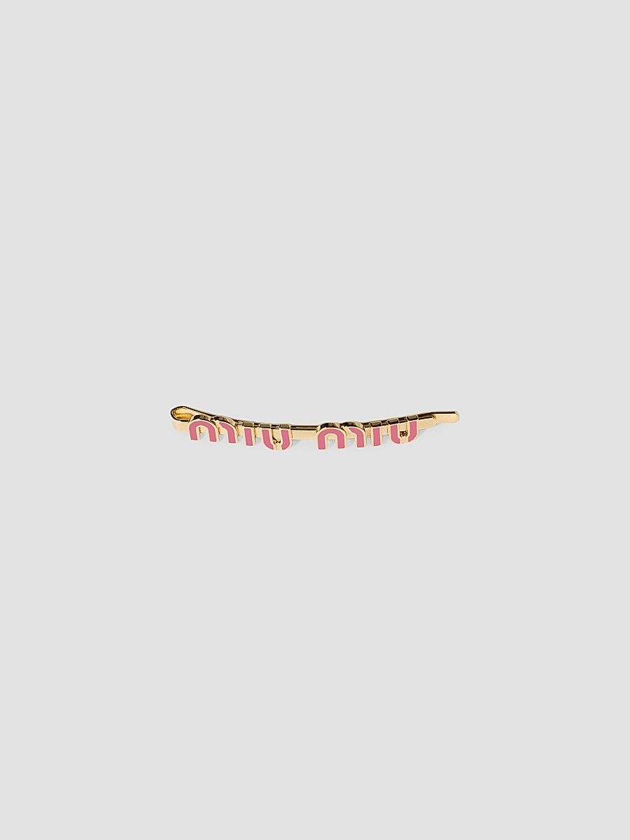 Women's Enameled Metal Hair Clip - Pink