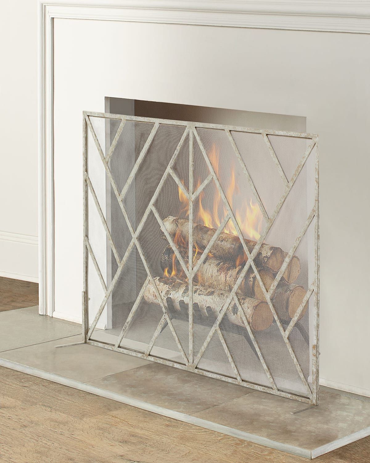 Fuller Geometric Fireplace Screen