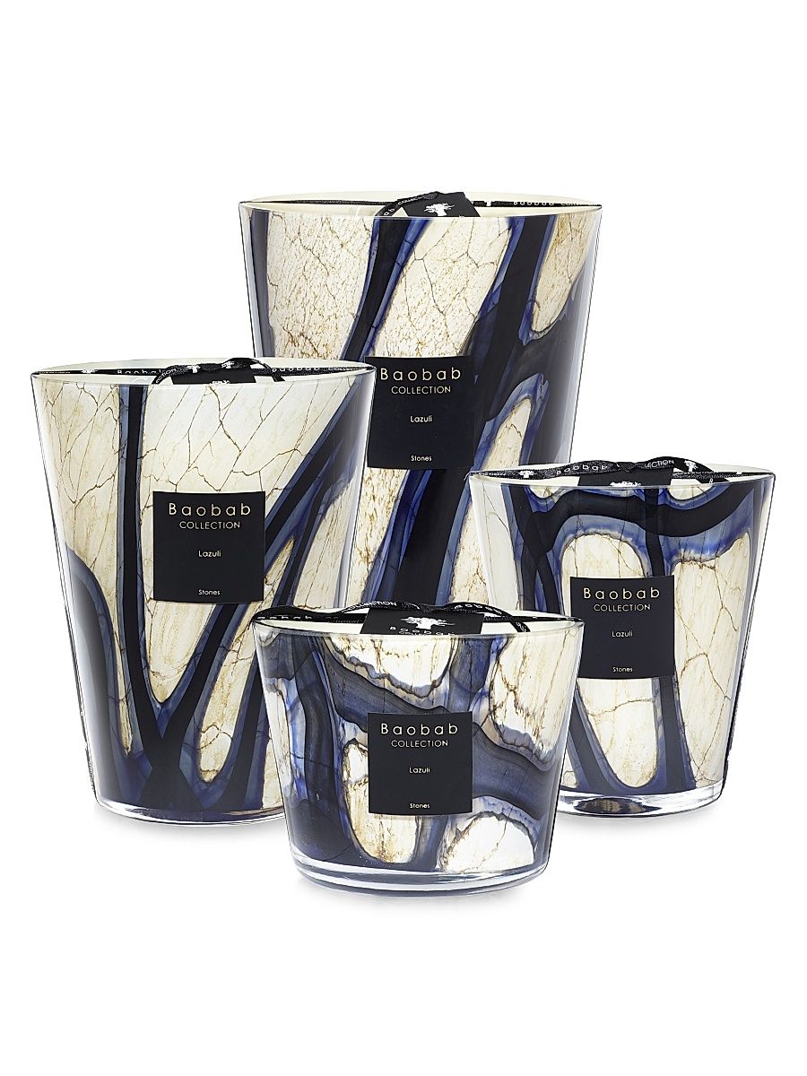 Stones Lazuli Candle - Blue - Size Large