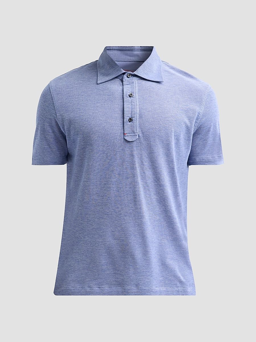 Men's Cotton Polo Shirt - Bright Blue - Size XXL