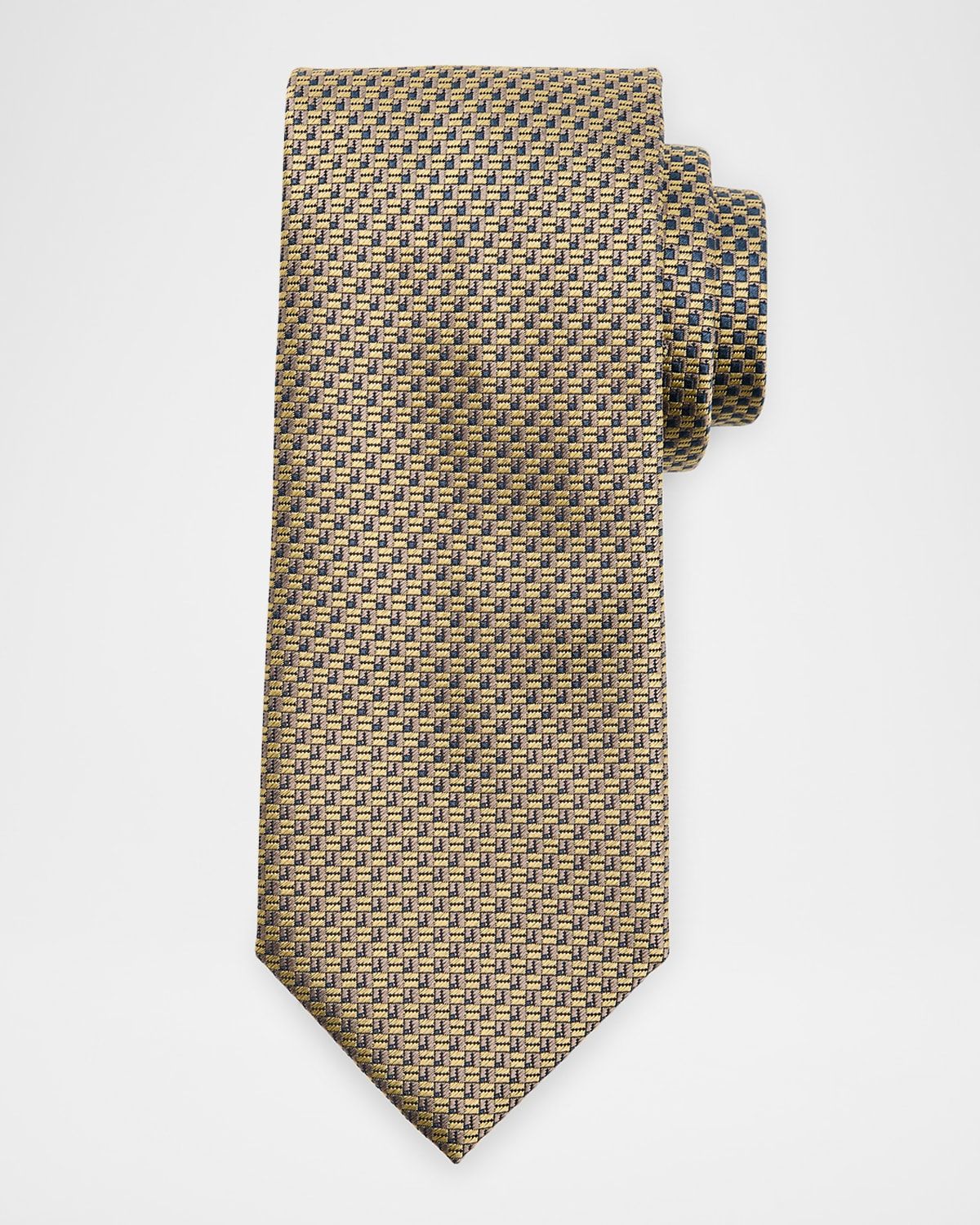 Men & apos;s Staggered Box Silk Tie