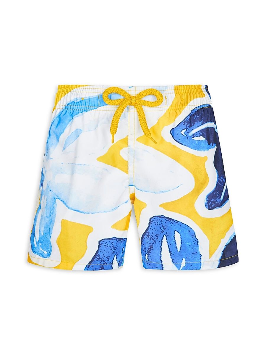 Little Boy's & Boy's Macro Raiatea Print Swim Trunks - Soleil - Size 12
