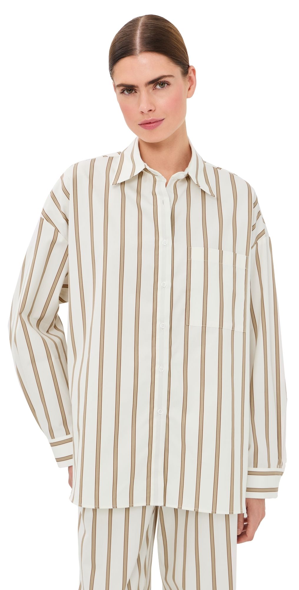 TWP Something Borrowed Shirt White/Khaki M/L