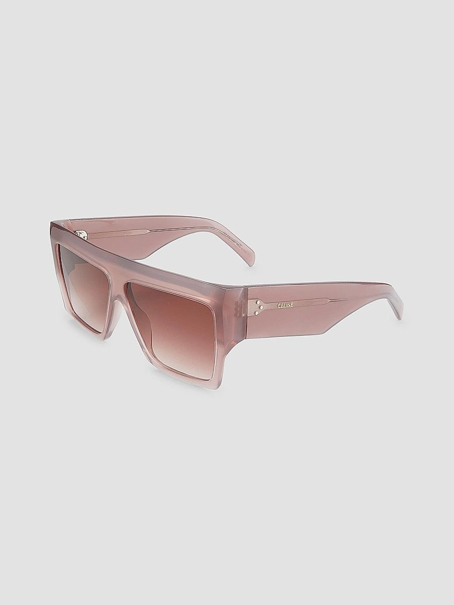 CELINE Men's 60MM Oversized Square Sunglasses - Walnut