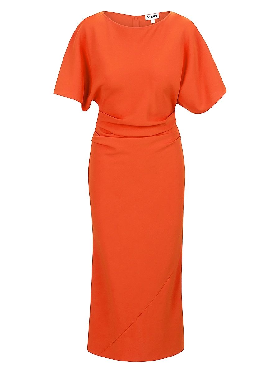Women's Amelie Ruched Midi-Dress - Cayenne - Size Small