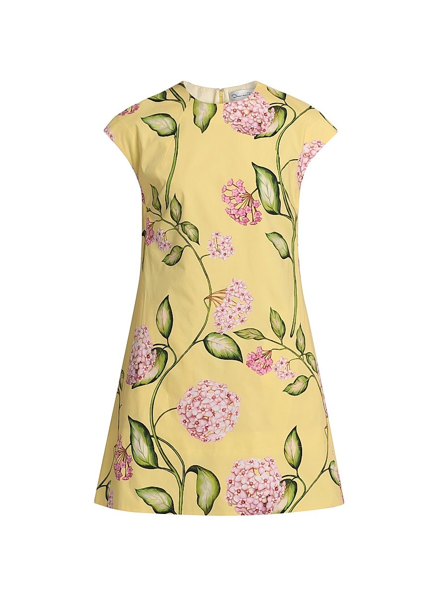 Women's Porcelain Flowers Cotton Day Dress - Pink Butter - Size 10
