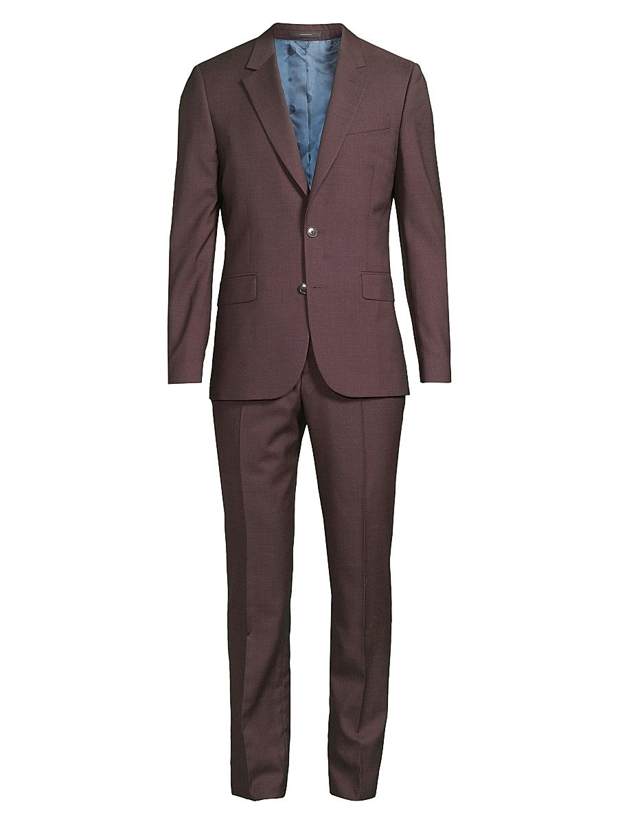 Men's Soho Fit Wool Suit - Purple - Size 42