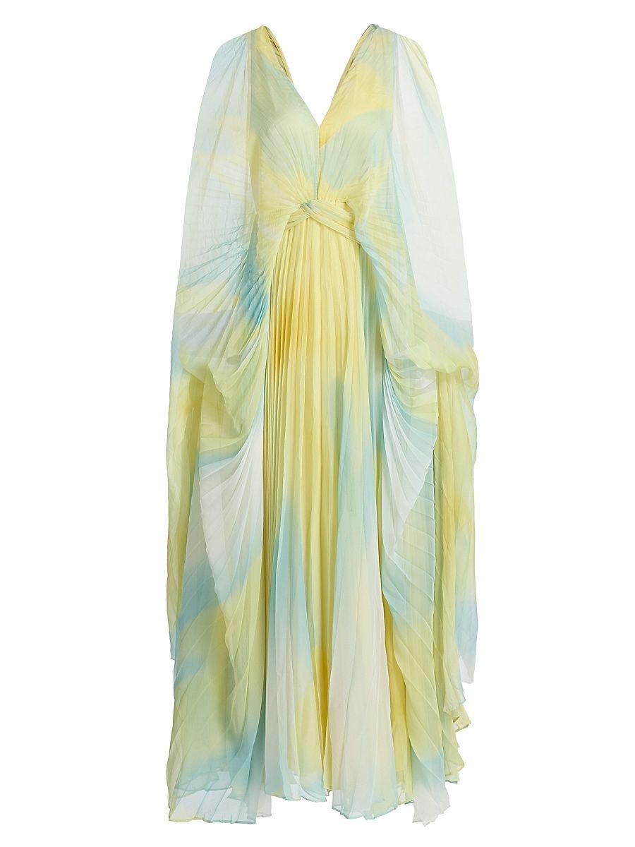 Women's Anslow Pleated Maxi Dress - Lemon Mist - Size 10