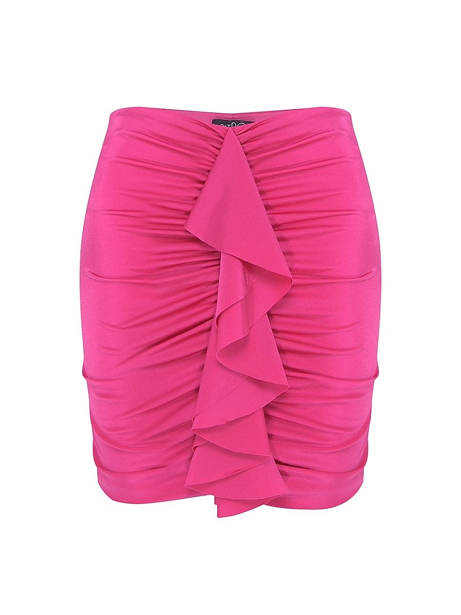 Women's Aurora Ruffle Miniskirt - Pink - Size XL