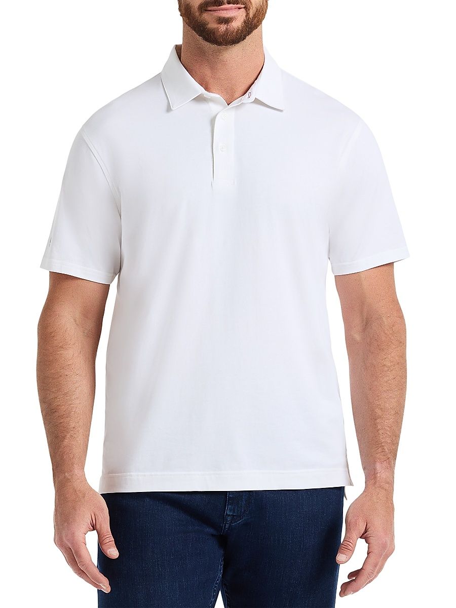 Men's Furlan Stretch Cotton Polo Shirt - White - Size Large
