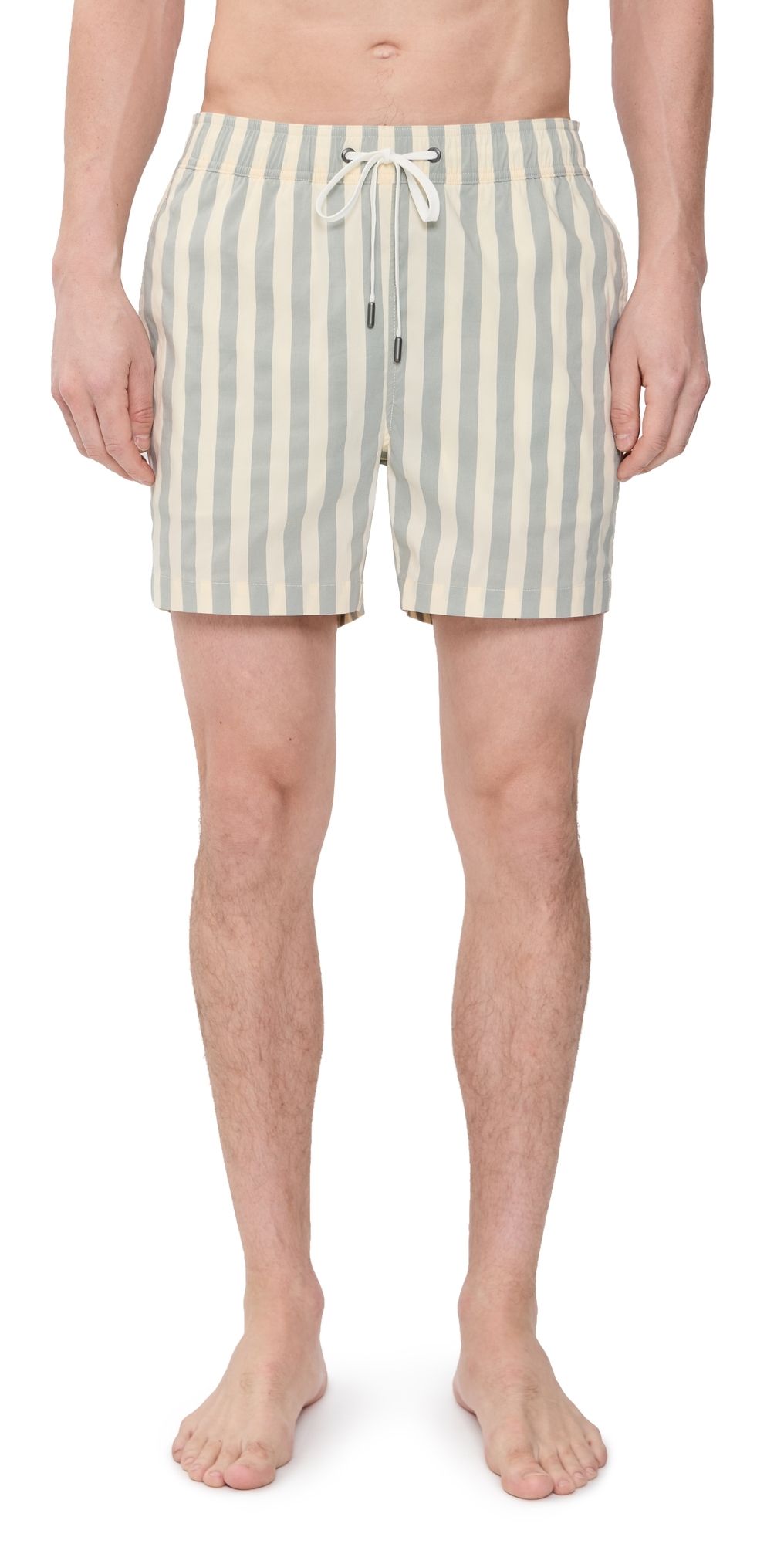 Onia Charles Swim Trunks 5 Sea Glass/Cream L