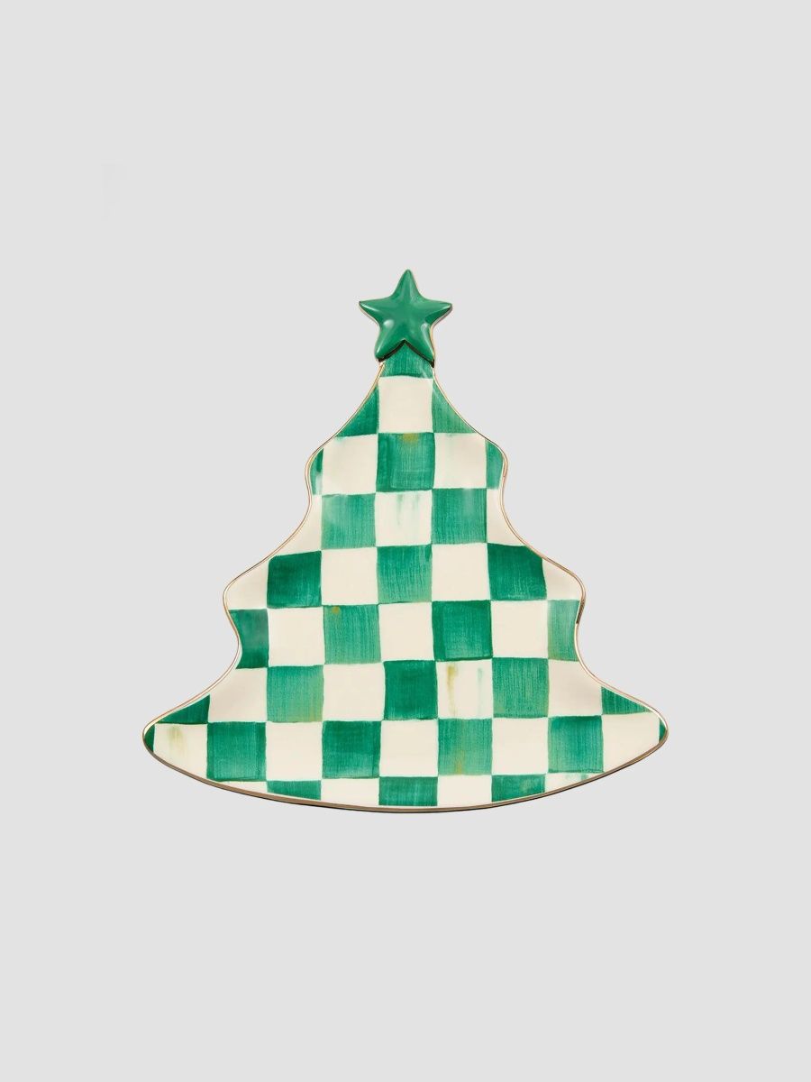 MacKenzie-Childs Christmas Tree Ceramic Trinket Tray