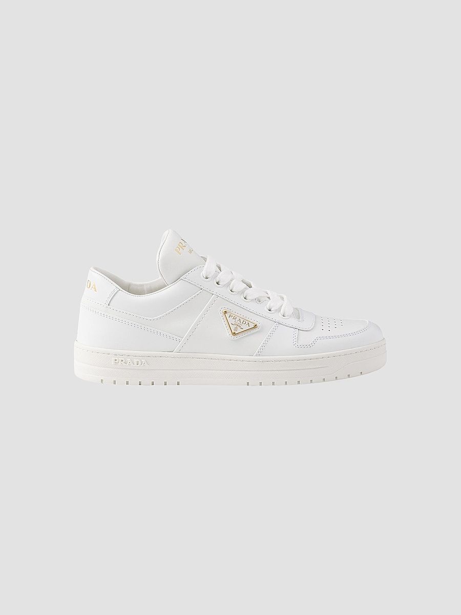 Women's Downtown Leather Sneakers - White - Size 7.5