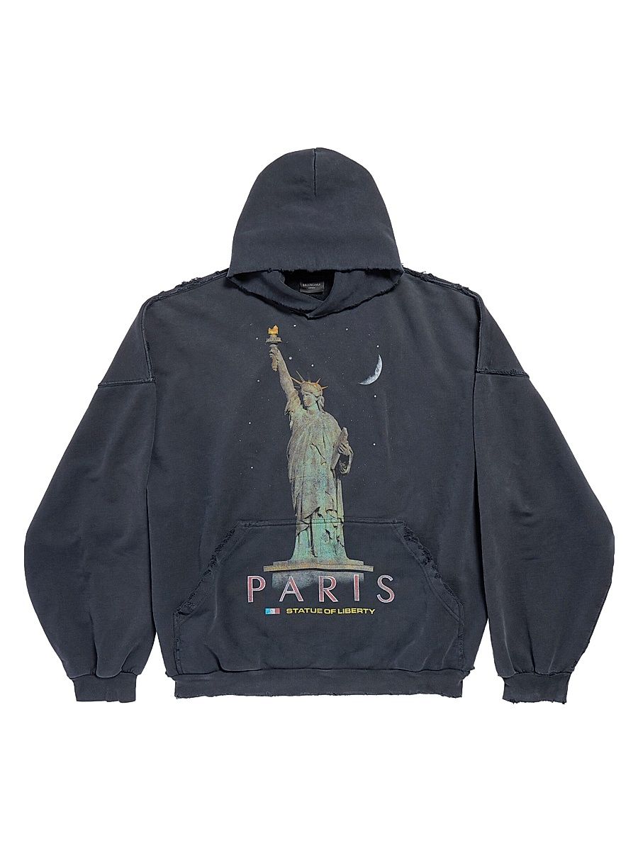 Paris Liberty Hoodie Oversized - Black - Size Small
