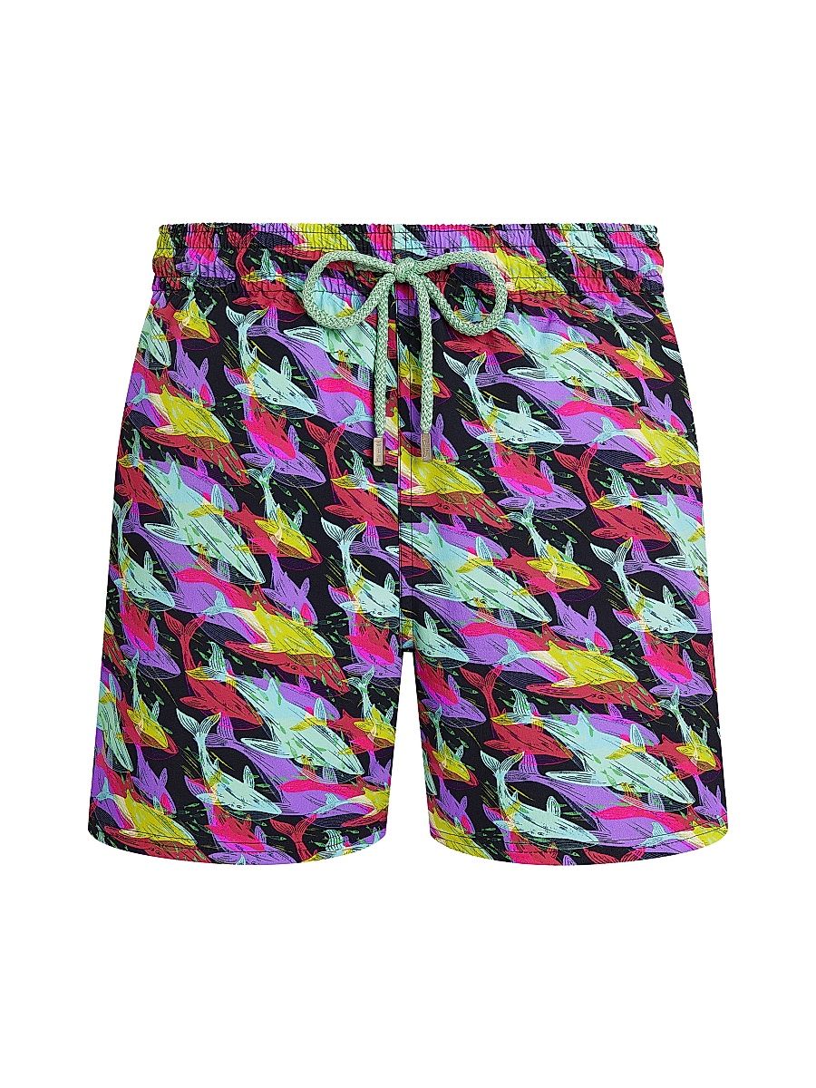 Men's Whales Offset Stretch Swim Shorts - Navy - Size XXL