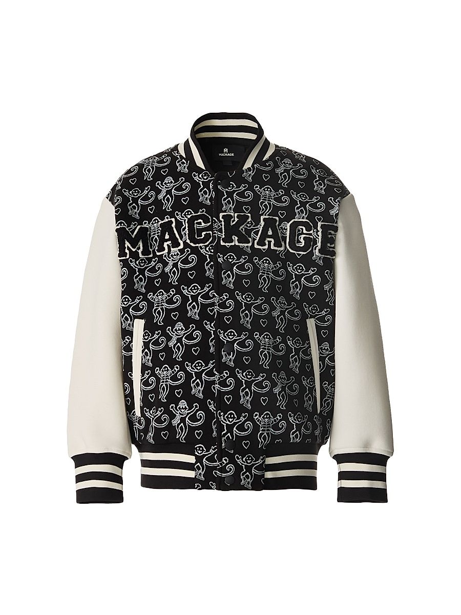 Kid's Mackage x Roller Rabbit NELS Bomber Jacket - Black - Size 10