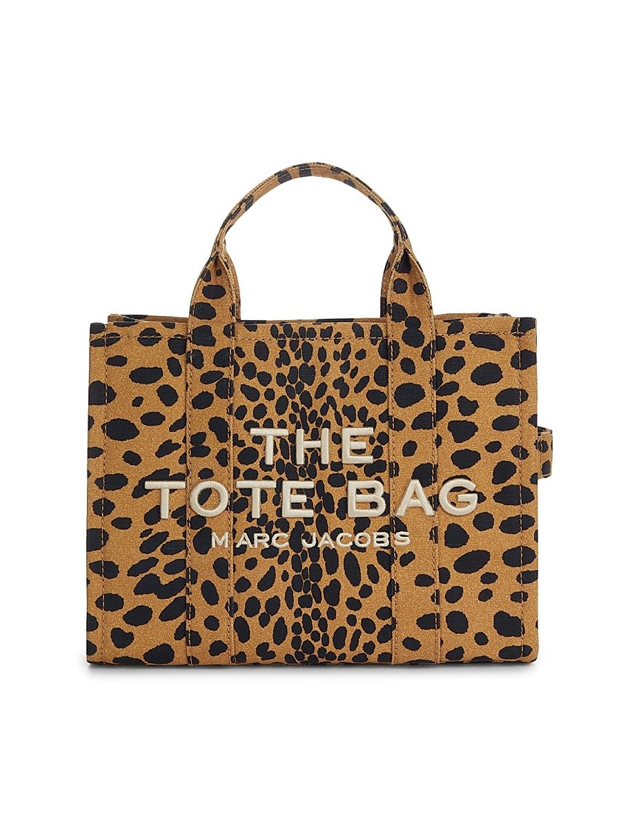 Women's The Medium Cheetah Canvas Tote Bag - Black Multi
