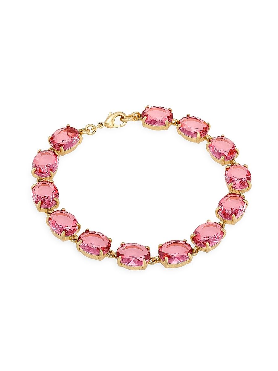 Women's Gem Palace Royals Goldtone & Glass Stones Bracelet - Rose