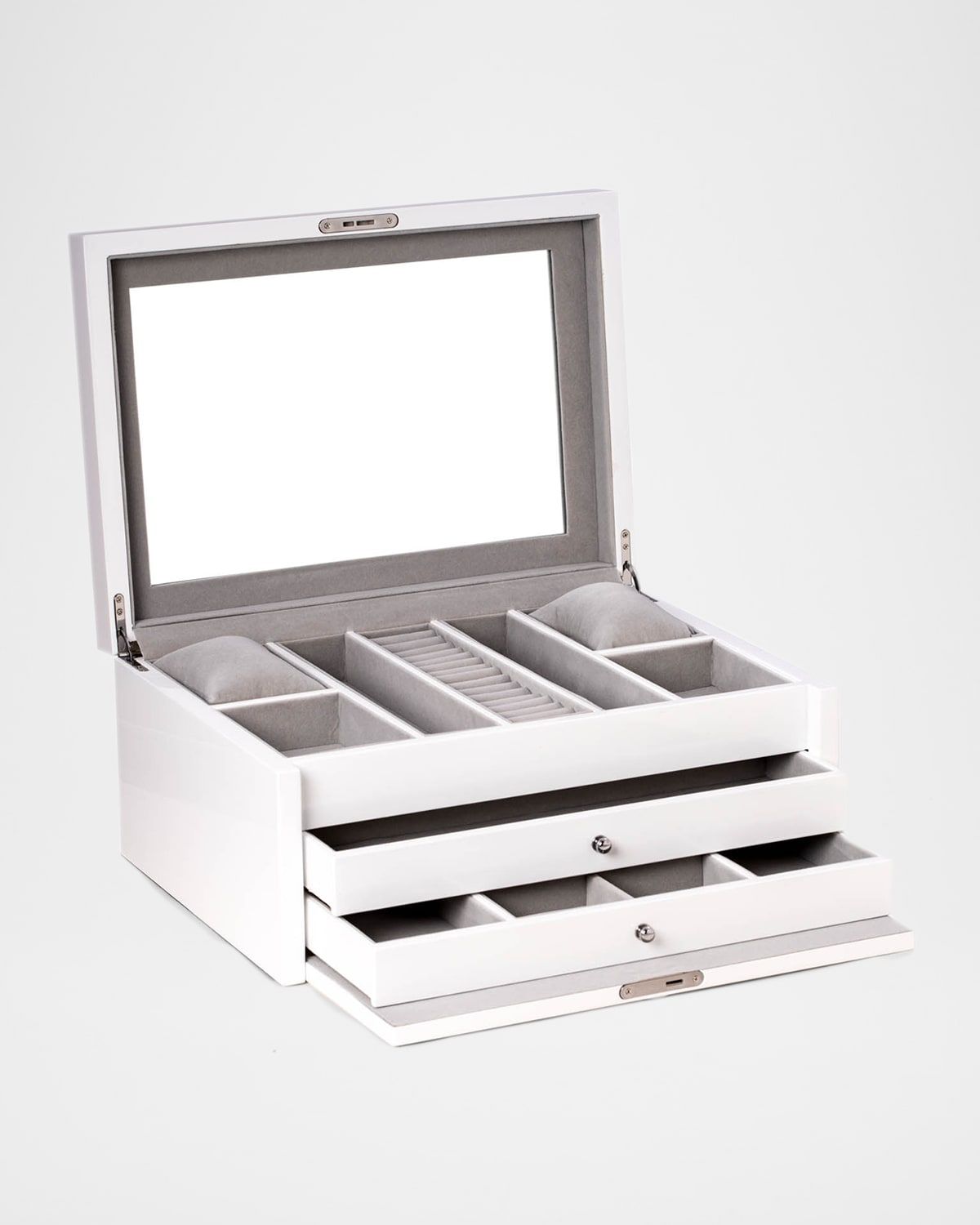 Men & apos;s Lacquered Multi-Compartment Jewelry Case