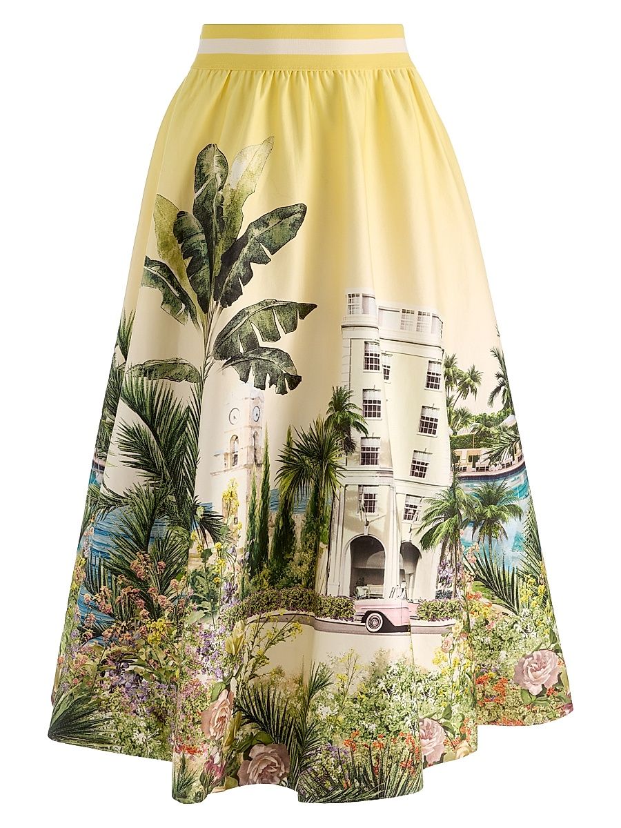 Women's Earla Staceface Midi-Skirt - Pure Paradise - Size 14