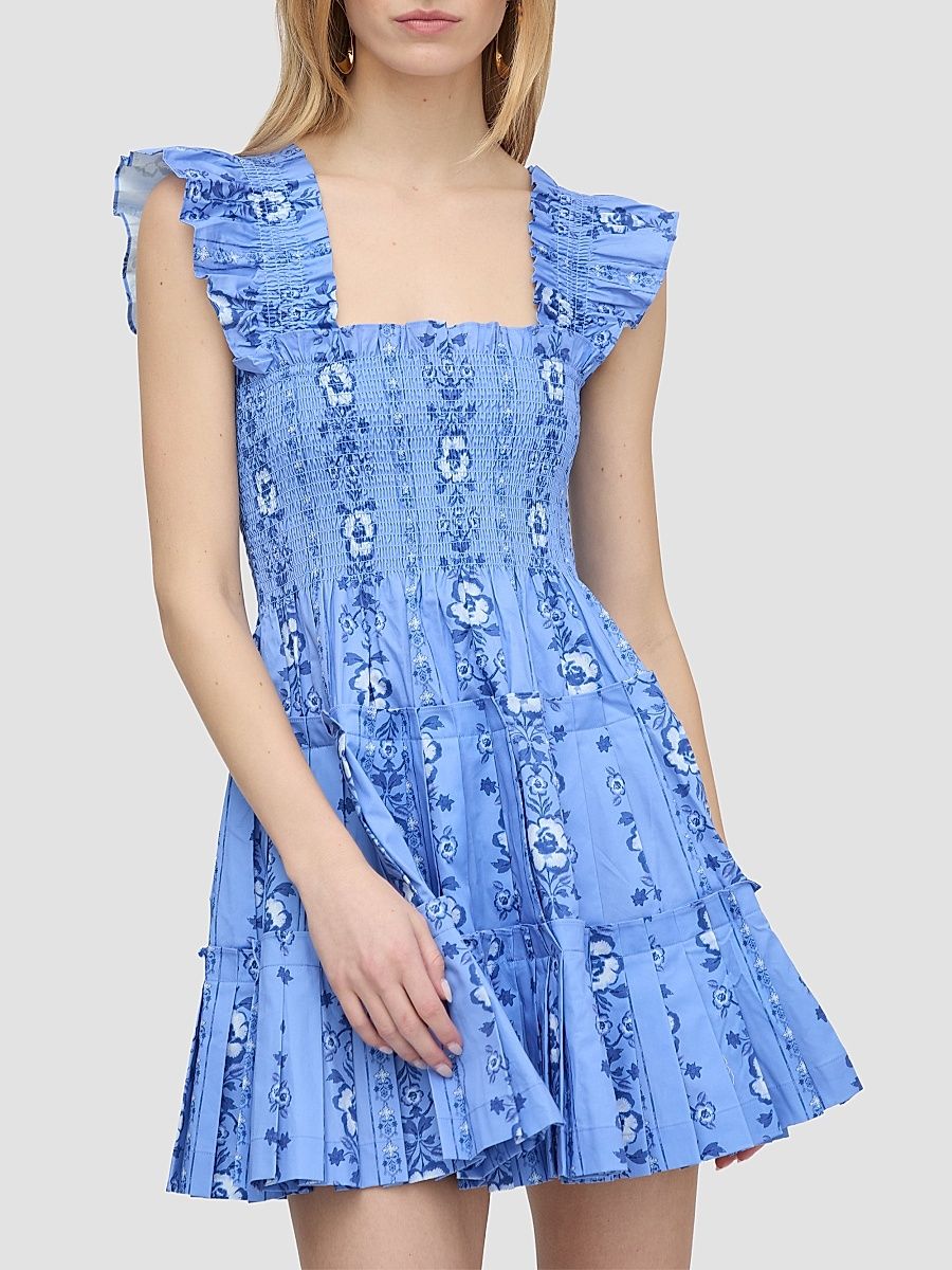 Women's The Charlotte Nap Dress - Blue Arcadia Border - Size XXL