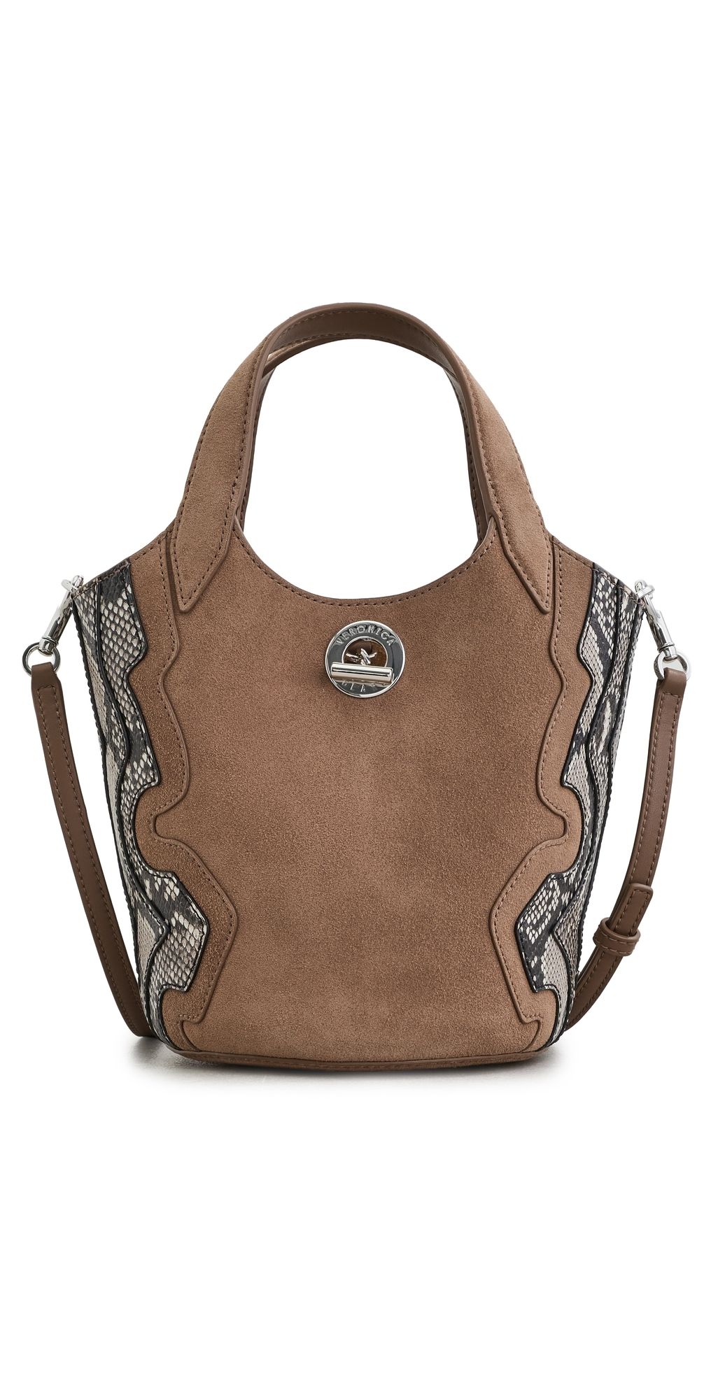 Veronica Beard Snake Embossed Anchor Bag Bark Multi One Size