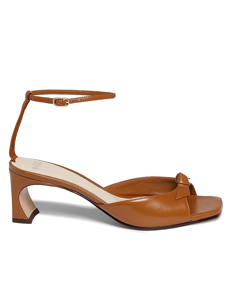 Women's Clarita 60MM Leather Sandals - Espresso - Size 11.5