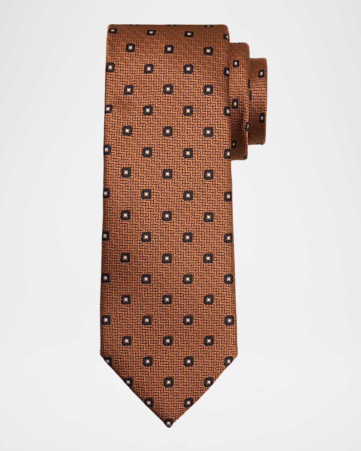 Men & apos;s Geometric Jacquard Silk Tie