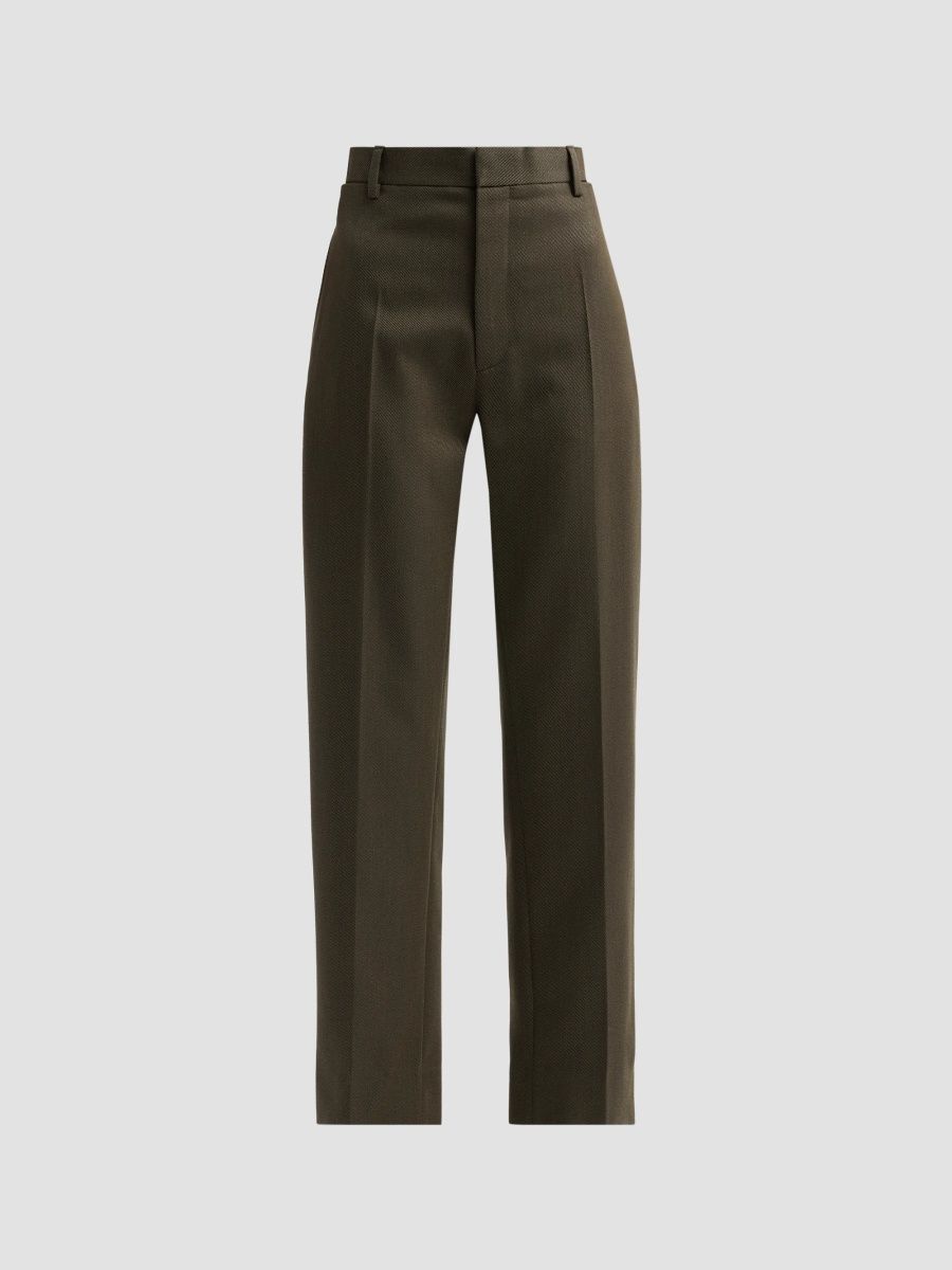 Victoria Beckham Women's Extended Wool Trousers - Golden Ember - Size 0