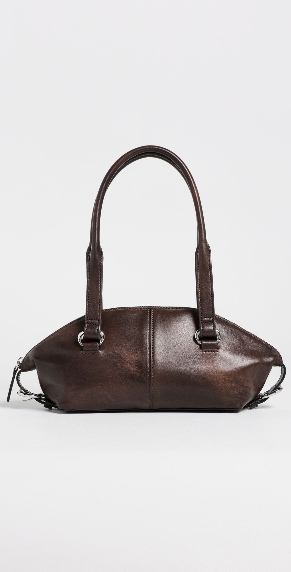STAUD Hester Mini Shoulder Bag ESPRESSO DISTRESSED One Size