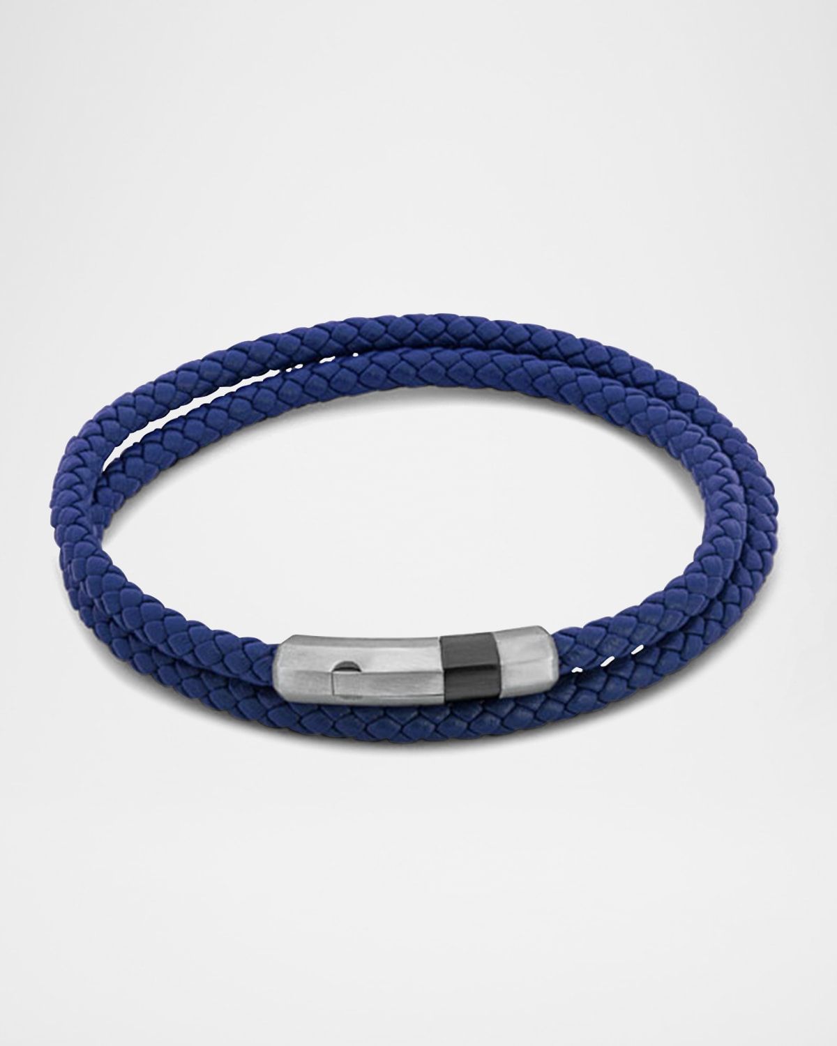 Men & apos;s Woven Leather Wrap Bracelet, Medium