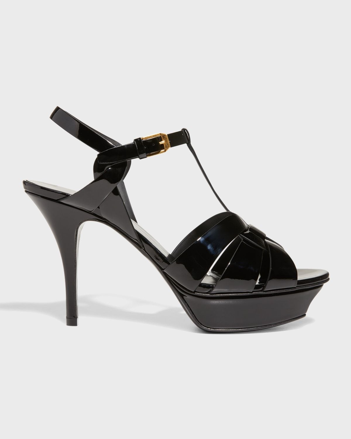 Tribute Patent T-Strap Platform Sandals