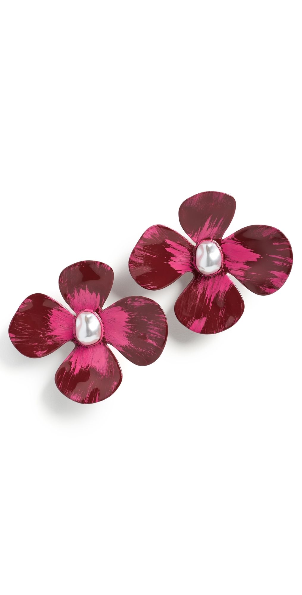 Cult Gaia Clip On Lucky Earrings Winter Plum One Size