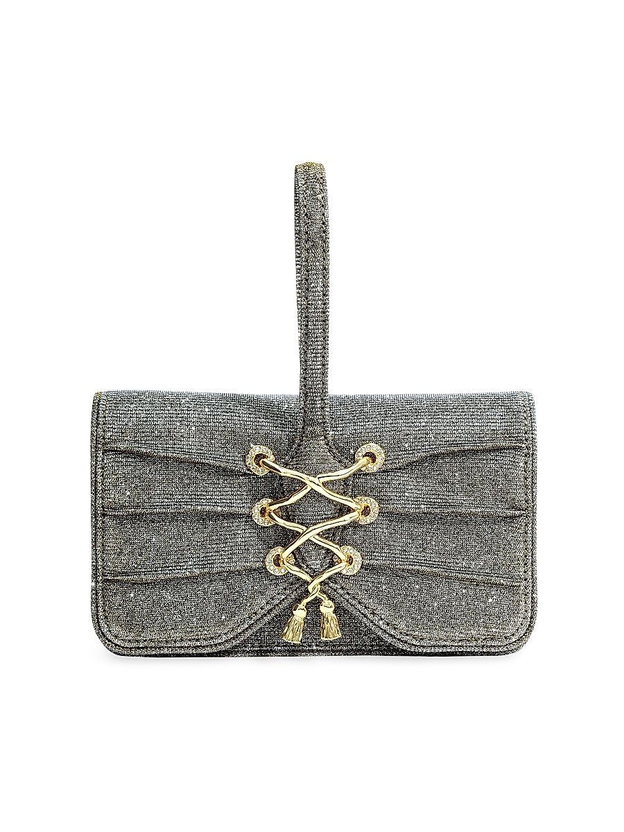 Women's Lace-Up Wristlet - Disco Gold