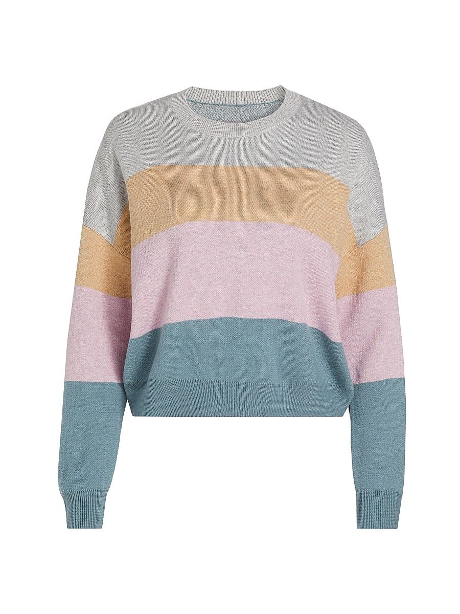 Women's Colorblock Crewneck Sweater - Block Stripe - Size Small