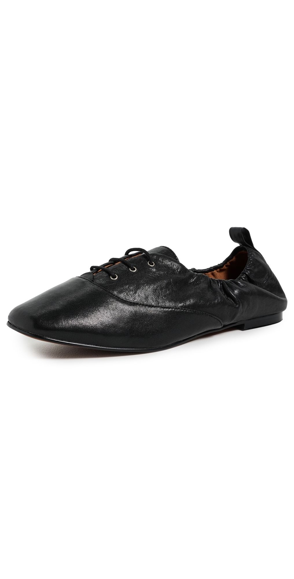 Madewell Greta Lace Up Oxford Flats True Black 6.5