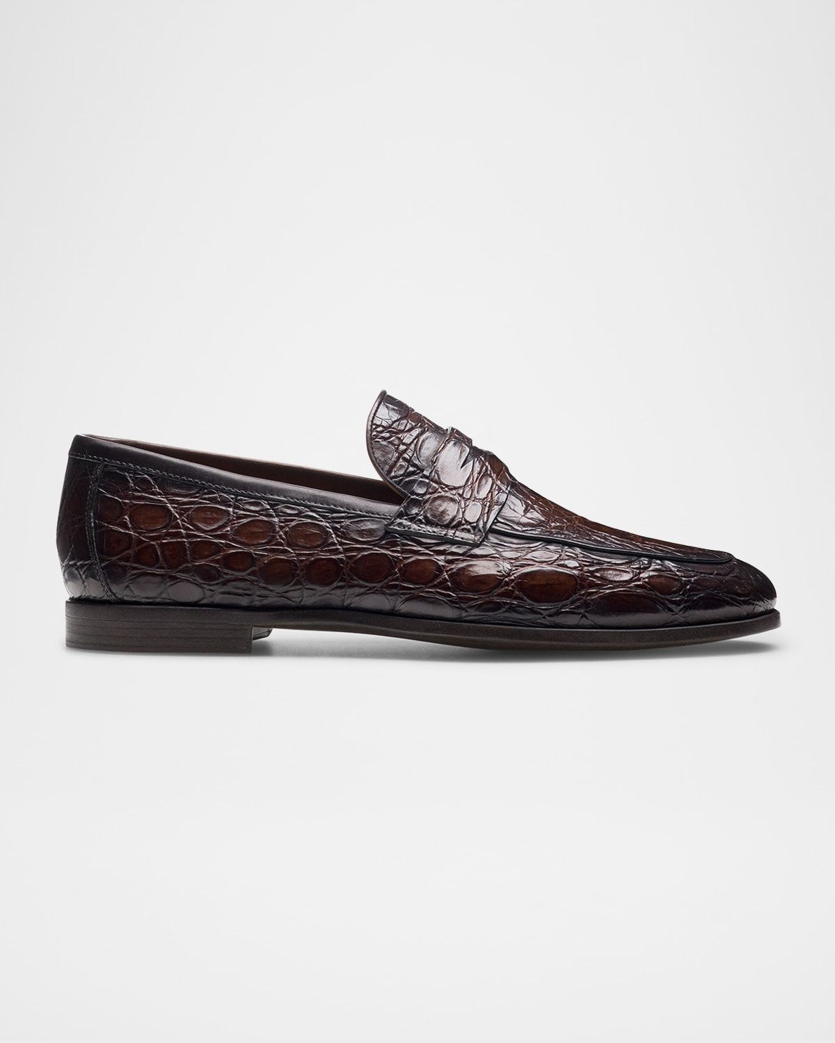 Men & apos;s Vicente Croc Leather Penny Loafers