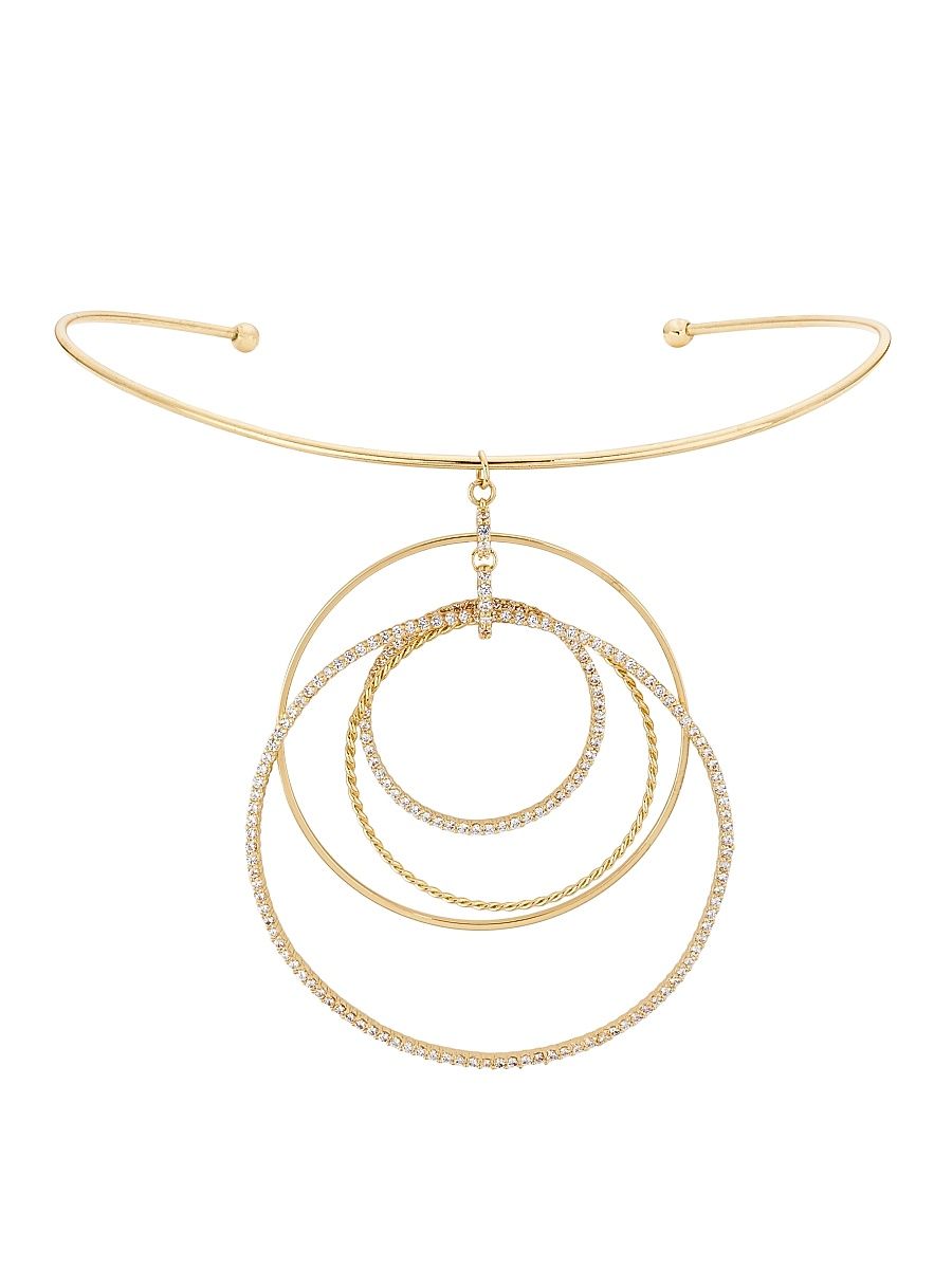 Women's Pavé Ring Haiden Goldtone & Cubic Zirconia Necklace - Gold