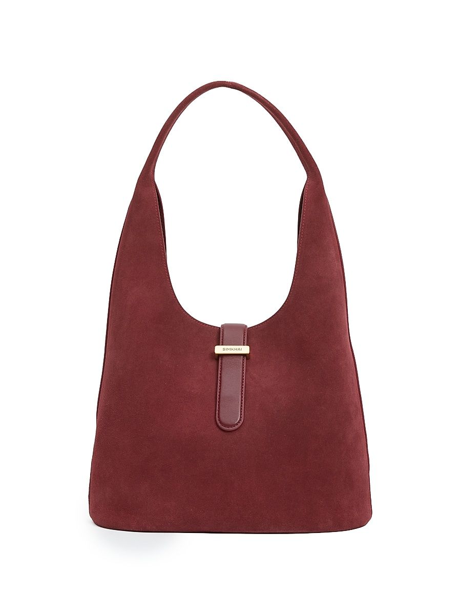 Women's Khai Suede Hobo Bag - Cranberry