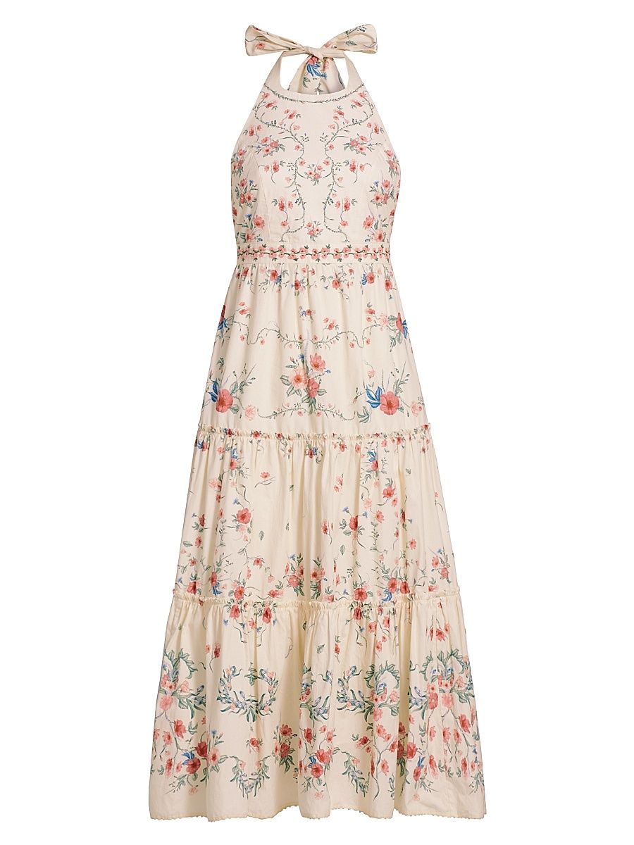 Women's Consuelo Mosqueta Floral Midi-Dress - Size Small