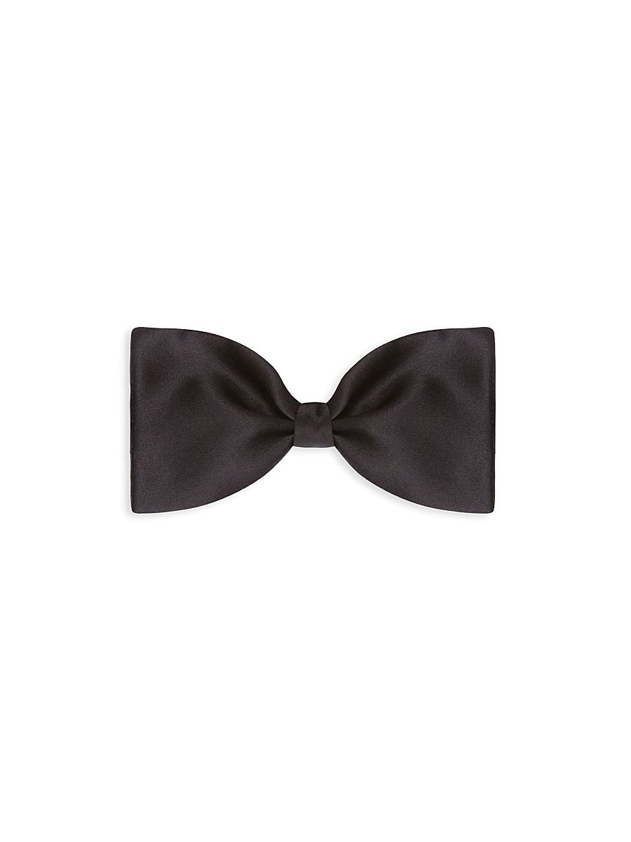 Men's Silk Self Bow-Tie - Black
