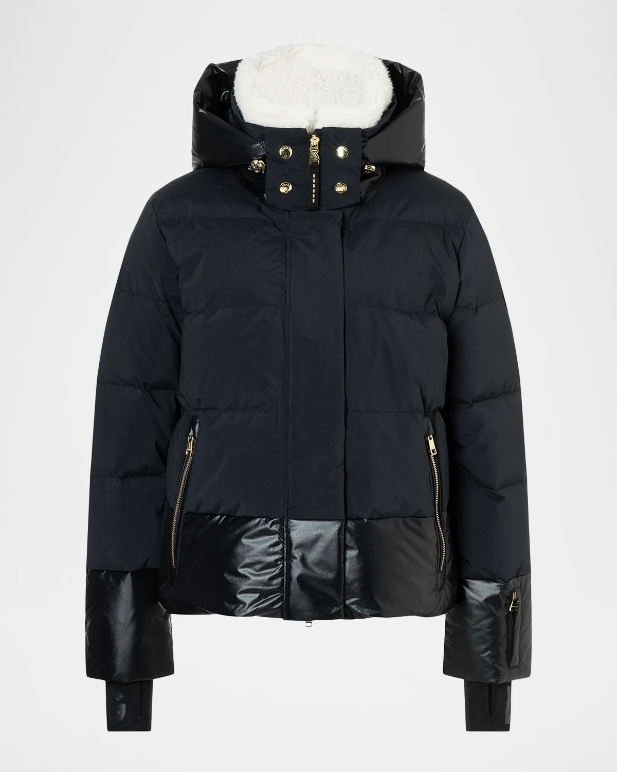 Maja Down Ski Jacket with Removable Hood & Collar
