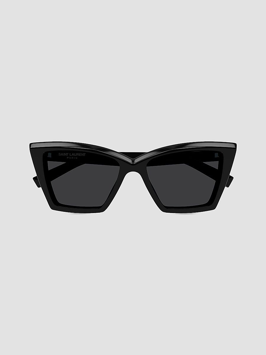 Saint Laurent Women's Lignes Pointues 54MM Cat-Eye Sunglasses - Black Dark Grey