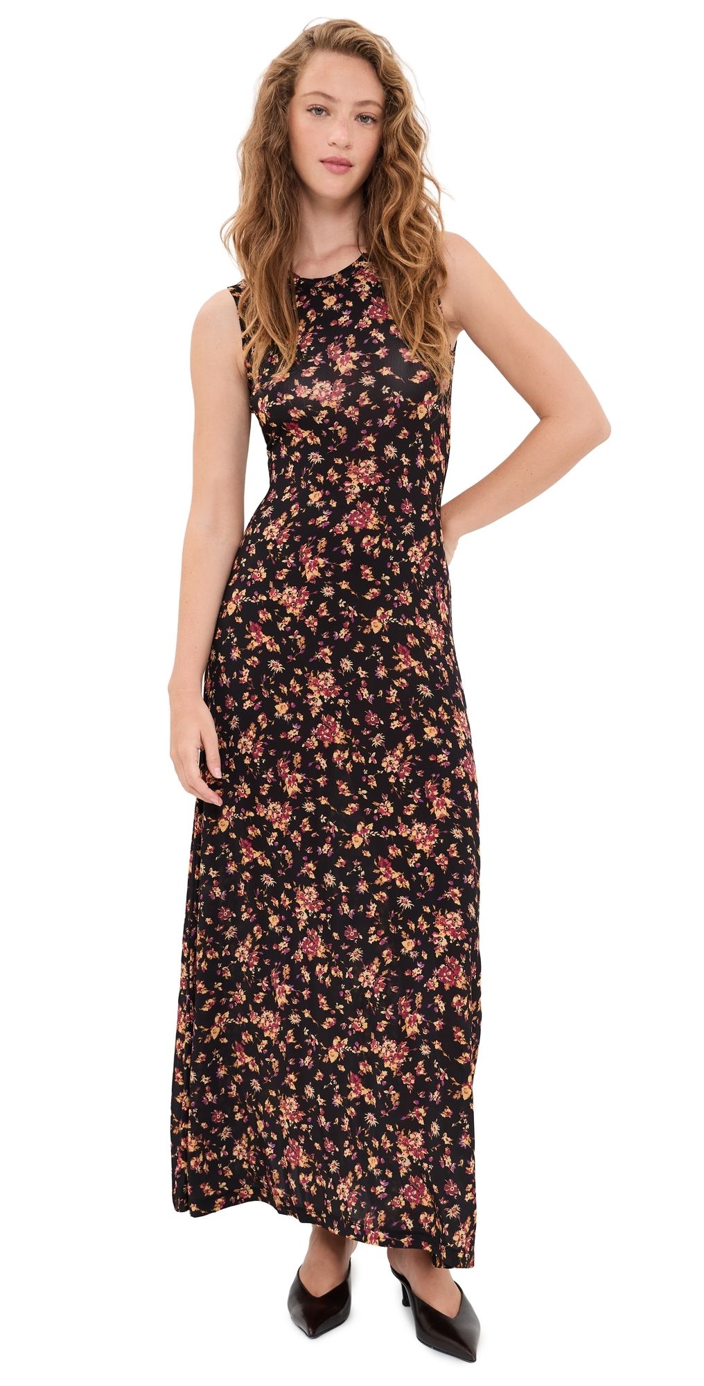 Ulla Johnson Orla Sleeveless Jersey Dress Noir Floral L