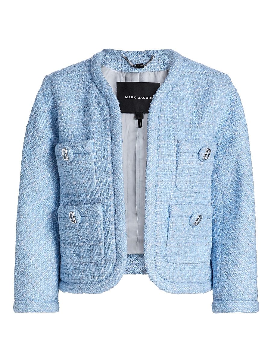 Women's Pop J Marc Tweed Lady Jacket - Blue Mist - Size XS