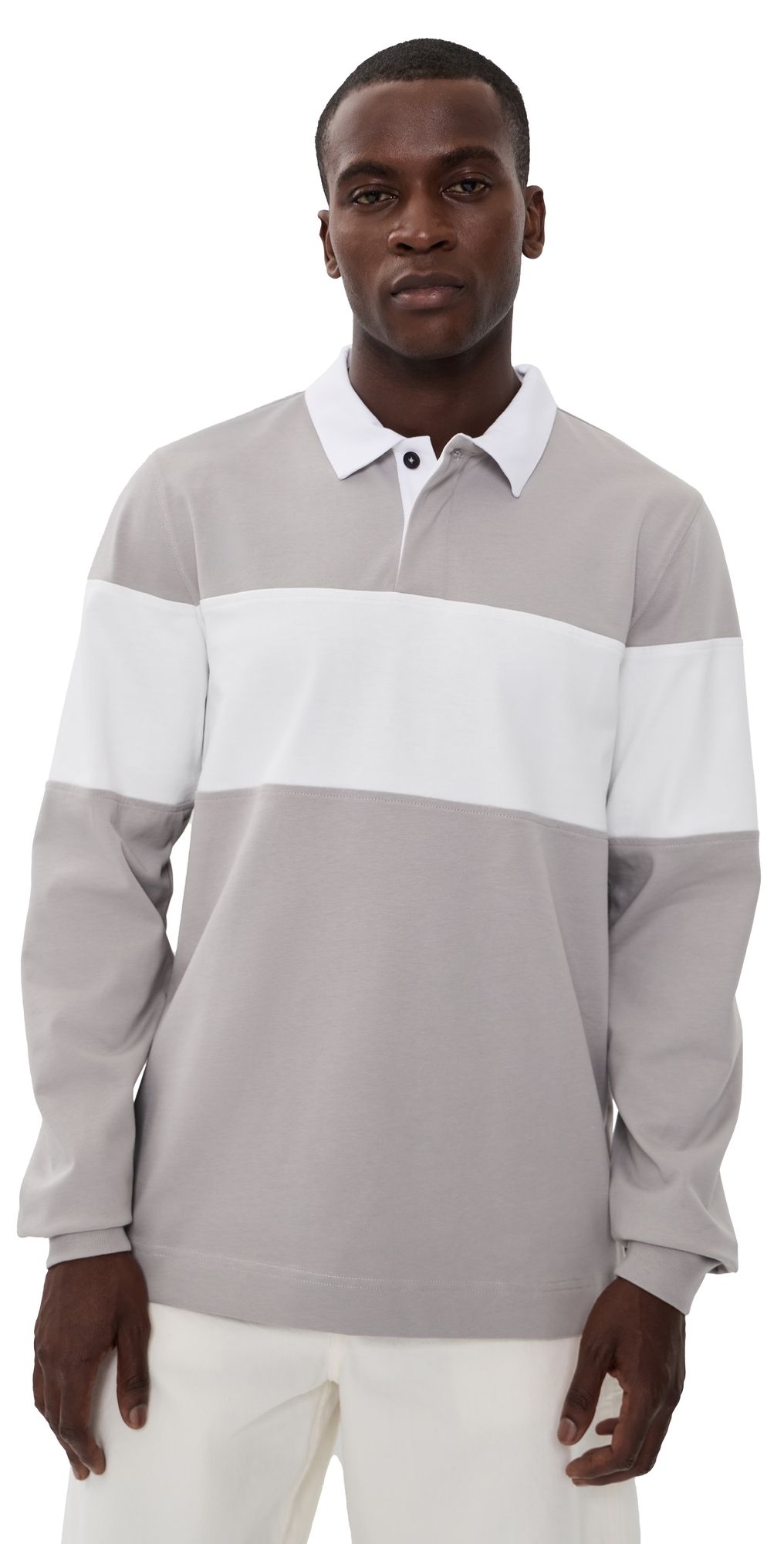 PS Paul Smith Casual Fit Rugby Top Dark Grey XXL